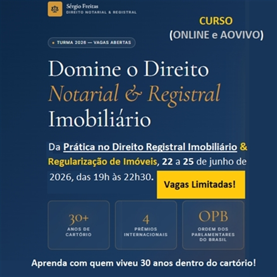 Curso (ONLINE e AO VIVO): Datas 22, 23, 24 E 25 de JUNHO de 2026 (das 19h as 22h:30)
